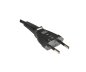 Preview: Virtajohto Euro-pistoke tyyppi C-C7, 0.75mm², Euro-pistoke/IEC 60320-C7, VDE, musta, DINIC-kotelo, pituus 5.00m.